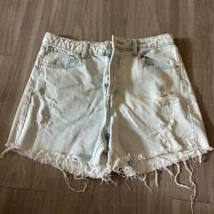 Wild Fable Distressed Light Blue high rise cut off Jean Shorts
